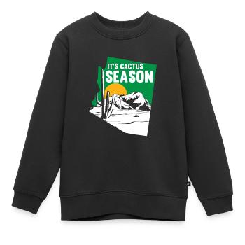 Kaktus Garten Kaktus - Kinder Premium Organic Sweatshirt - Schwarz - Vorne - AI Model Kid Female (0cm)