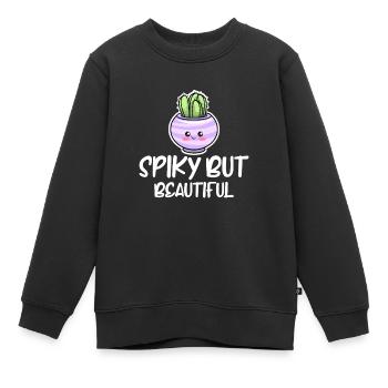 Kaktus Garten Kaktus - Kinder Premium Organic Sweatshirt - Schwarz - Vorne - AI Model Kid Female (0cm)