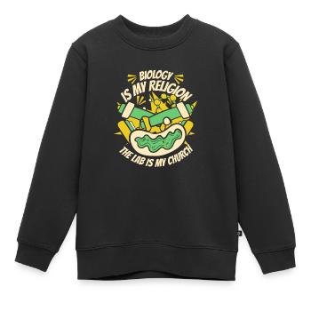 Biologie Biologe Labor Molekularbiologe - Kinder Premium Organic Sweatshirt - Schwarz - Vorne - AI Model Kid Female (0cm)