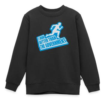 mieux fonctionner que le gouvernement - Sweat Premium enfant bio - noir - Devant - AI Model Kid Female (0cm)