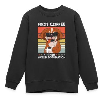 Beijing Coffee Sunglasses - Kids Premium Organic Sweatshirt - black - Front - AI Model Kid Female (0cm)