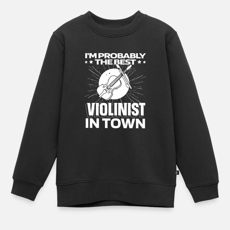 Violon Violon Drôle - Sweat Premium enfant bio - noir