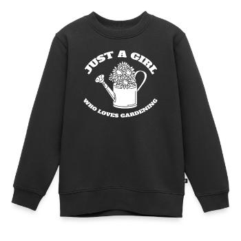 Jardinier amateur Mme Jardinier Verger - Sweat Premium enfant bio - noir - Devant - AI Model Kid Female (0cm)