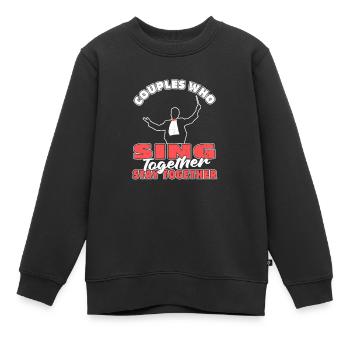 Couple de chefs de chœur - Sweat Premium enfant bio - noir - Devant - AI Model Kid Female (0cm)