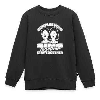 Couple de chefs de chœur - Sweat Premium enfant bio - noir - Devant - AI Model Kid Female (0cm)