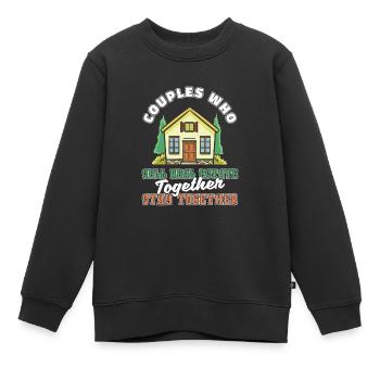 Couple d’agent immobilier - Sweat Premium enfant bio - noir - Devant - AI Model Kid Female (0cm)