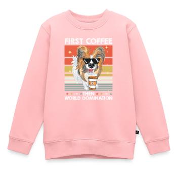 Papillon Witzig - Kinder Premium Organic Sweatshirt - Rosa - Vorne - AI Model Kid Female (0cm)