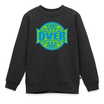 Planète sur le devis de profit - Sweat Premium enfant bio - noir - Devant - AI Model Kid Female (0cm)
