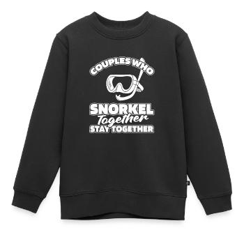Schnorcheln Paar - Kinder Premium Organic Sweatshirt - Schwarz - Vorne - AI Model Kid Female (0cm)