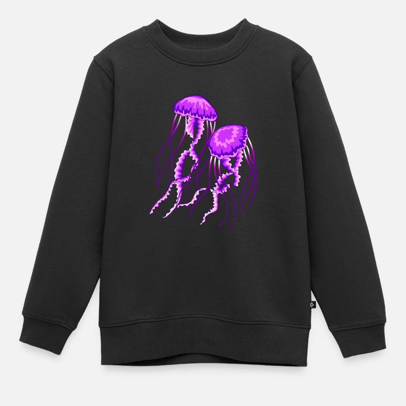 Méduse - Sweat Premium enfant bio - noir