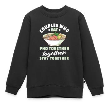 Paire de bols Pho - Sweat Premium enfant bio - noir - Devant - AI Model Kid Female (0cm)
