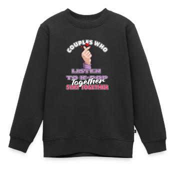 K Pop Kpop Paire Pop Coréenne - Sweat Premium enfant bio - noir - Devant - AI Model Kid Female (0cm)