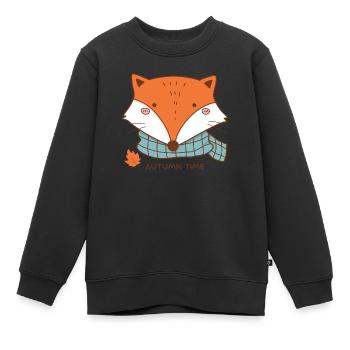 Automne - Sweat Premium enfant bio - noir - Devant - AI Model Kid Female (0cm)
