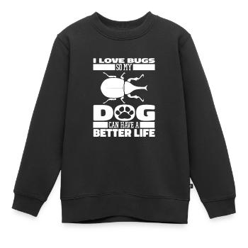 Entomologie Entomologe Insekt Hund - Kinder Premium Organic Sweatshirt - Schwarz - Vorne - AI Model Kid Female (0cm)