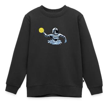 Wasserball Wasserballer Astronaut - Kinder Premium Organic Sweatshirt - Schwarz - Vorne - AI Model Kid Female (0cm)