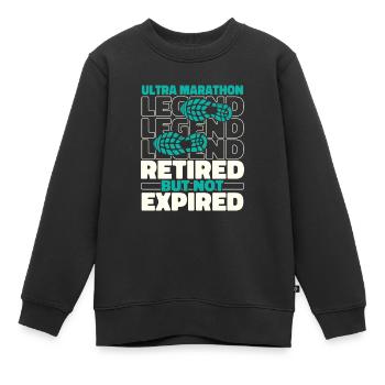 Ultramarathon Im Ruhestand - Kinder Premium Organic Sweatshirt - Schwarz - Vorne - AI Model Kid Female (0cm)