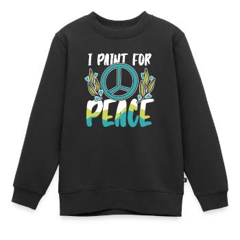 Peintre Vernisseur Paix - Sweat Premium enfant bio - noir - Devant - AI Model Kid Female (0cm)