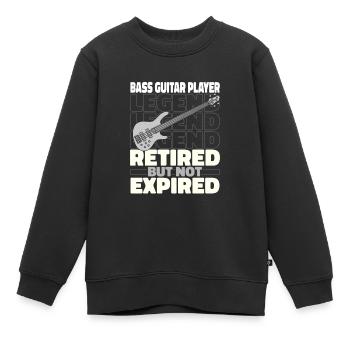Bassist Bass Gitarre Basser Im Ruhestand - Kinder Premium Organic Sweatshirt - Schwarz - Vorne - AI Model Kid Female (0cm)