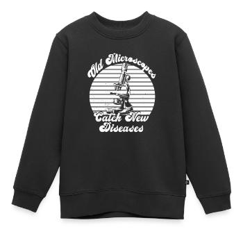 Biologie Biologe Mikroskop - Kinder Premium Organic Sweatshirt - Schwarz - Vorne - AI Model Kid Female (0cm)