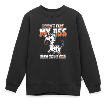Zebra Witzig - Kinder Premium Organic Sweatshirt - Schwarz - Vorne - AI Model Kid Female (0cm)