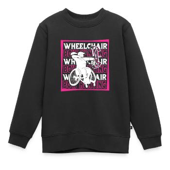 Chasseur à l’arc Fauteuil roulant de chasseur à l’arc - Sweat Premium enfant bio - noir - Devant - AI Model Kid Female (0cm)