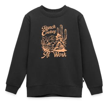 Rodeo Cowboy Works - Sweat Premium enfant bio - noir - Devant - AI Model Kid Female (0cm)