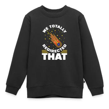Space Space Funny Astroid Diversion - Sweat Premium enfant bio - noir - Devant - AI Model Kid Female (0cm)