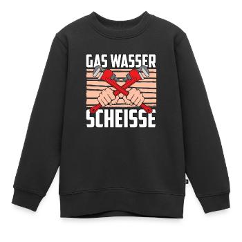 Rohrleitungsbauer Sarkastisch - Kinder Premium Organic Sweatshirt - Schwarz - Vorne - AI Model Kid Female (0cm)