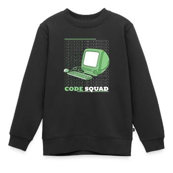 Entwickler Coder Programmierer Rechner - Kinder Premium Organic Sweatshirt - Schwarz - Vorne - AI Model Kid Female (0cm)