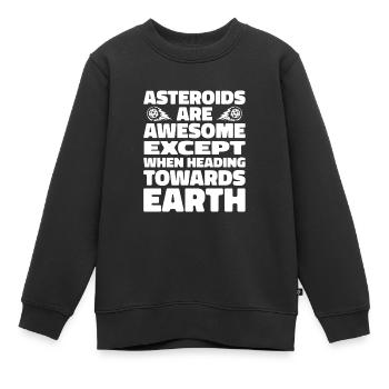 Space Space Funny Astroid Diversion - Sweat Premium enfant bio - noir - Devant - AI Model Kid Female (0cm)