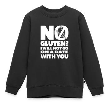 Glutenfrei Sarkasmus - Kinder Premium Organic Sweatshirt - Schwarz - Vorne - AI Model Kid Female (0cm)