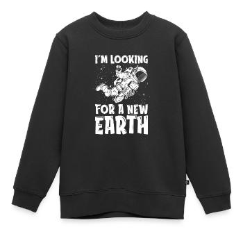 Espace Espace Terre Colonisation de l’espace - Sweat Premium enfant bio - noir - Devant - AI Model Kid Female (0cm)