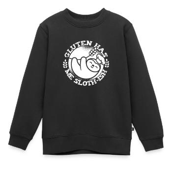 Glutenfrei Trägheit - Kinder Premium Organic Sweatshirt - Schwarz - Vorne - AI Model Kid Female (0cm)