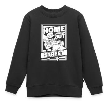 Cuisine de rue - Sweat Premium enfant bio - noir - Devant - AI Model Kid Female (0cm)