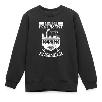 Ingénieur Ingénieur Minier - Sweat Premium enfant bio - noir - Devant - AI Model Kid Female (0cm)