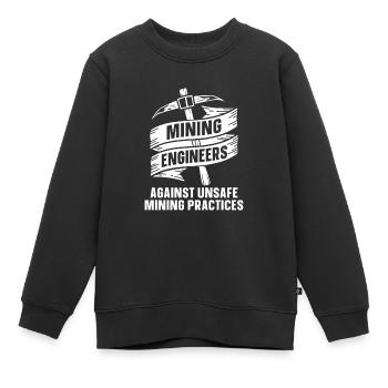 Ingénieur Ingénieur Boucle Ingénieur Minier - Sweat Premium enfant bio - noir - Devant - AI Model Kid Female (0cm)