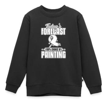 Peintre Peintre Drôle - Sweat Premium enfant bio - noir - Devant - AI Model Kid Female (0cm)
