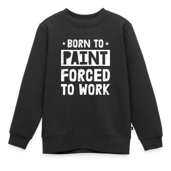 Peintre Peintre Drôle - Sweat Premium enfant bio - noir - Devant - AI Model Kid Female (0cm)