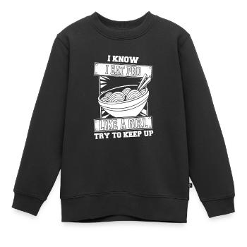 Pho Bowl Mädchen - Kinder Premium Organic Sweatshirt - Schwarz - Vorne - AI Model Kid Female (0cm)