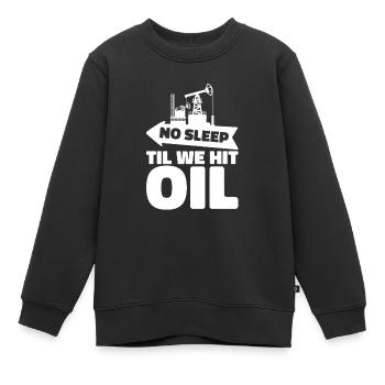 Ölfeld Bohrinsel Anlage - Kinder Premium Organic Sweatshirt - Schwarz - Vorne - AI Model Kid Female (0cm)