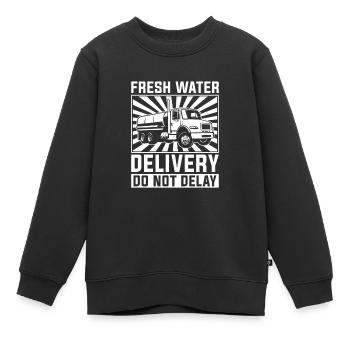 Lkw Fahrer Trucker Lastwagenfahrer Tanker - Kinder Premium Organic Sweatshirt - Schwarz - Vorne - AI Model Kid Female (0cm)
