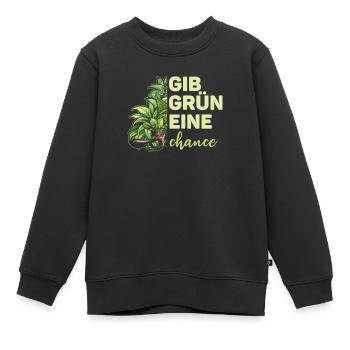 Hobbygärtner Garten Chance - Kinder Premium Organic Sweatshirt - Schwarz - Vorne - AI Model Kid Female (0cm)