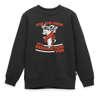 Christ Christentum Auferstehung - Kinder Premium Organic Sweatshirt - Schwarz - Vorne - AI Model Kid Female (0cm)