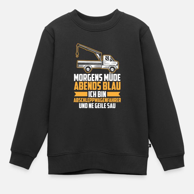 Abschleppdienst Abschlepper - Kinder Premium Organic Sweatshirt - Schwarz