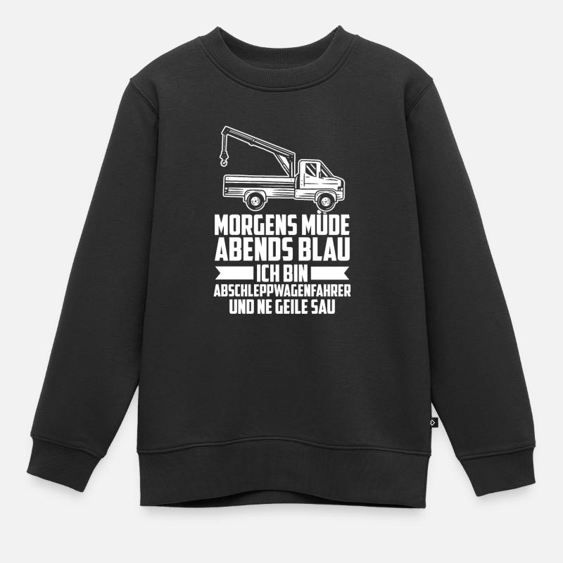 Abschleppdienst Abschlepper - Kinder Premium Organic Sweatshirt - Schwarz
