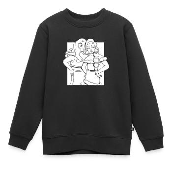 Drag Queen - Kinder Premium Organic Sweatshirt - Schwarz - Vorne - AI Model Kid Female (0cm)