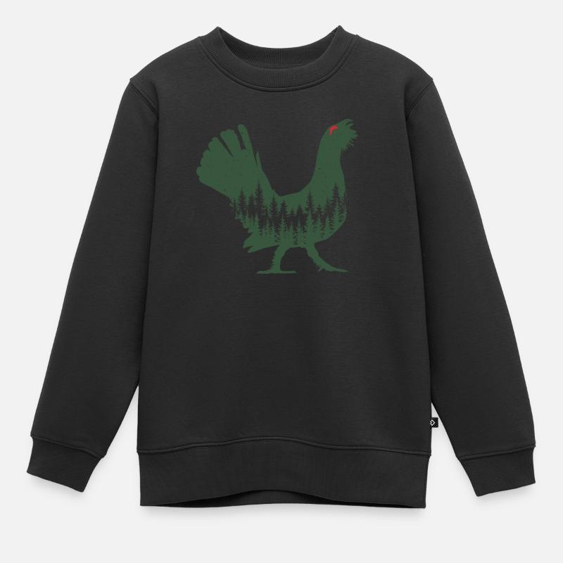 Auerhahn - Kinder Premium Organic Sweatshirt - Schwarz