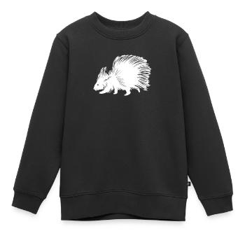Stachelschwein - Kinder Premium Organic Sweatshirt - Schwarz - Vorne - AI Model Kid Female (0cm)