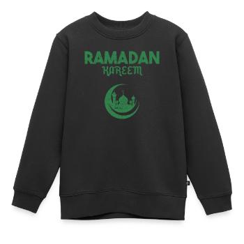 Ramadan Kareem Moschee Muslim Geschenkidee - Kinder Premium Organic Sweatshirt - Schwarz - Vorne - AI Model Kid Female (0cm)