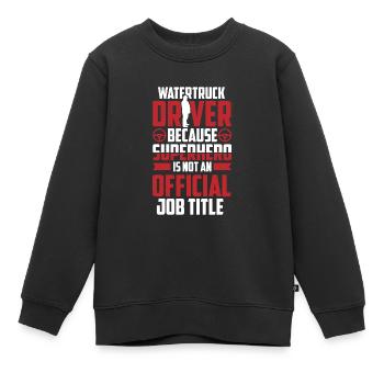 Camionneur Camionneur Chauffeur de camion Superhéros - Sweat Premium enfant bio - noir - Devant - AI Model Kid Female (0cm)